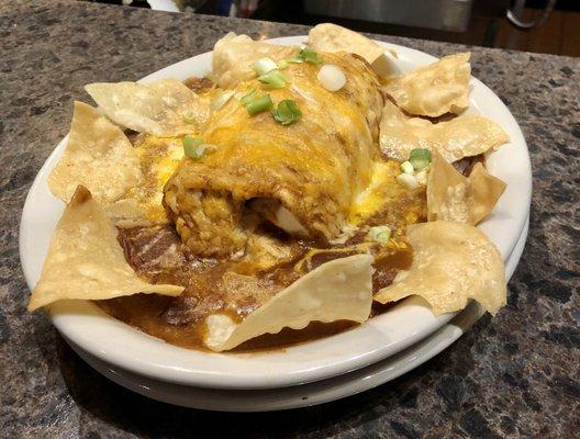 Wet burrito with beef