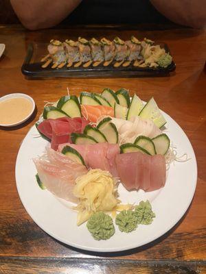 Tsunami Roll and Sushi Combination