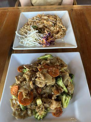 Pad see ew & pad thai