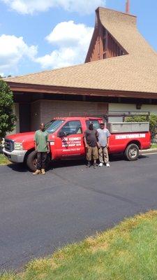 Cleaned gutters, sealed windows and installed in-ground drains at the Apostolic Church in Woodcliff Lake, NJ.