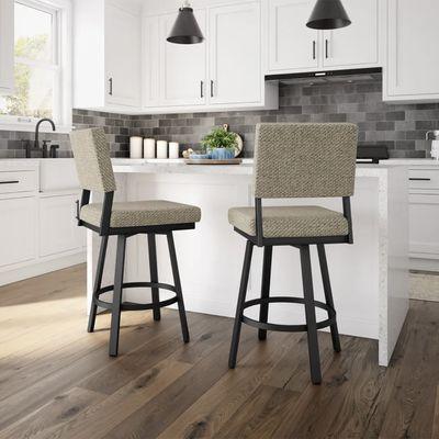 Mathilde swivel bar stools from Amisco.