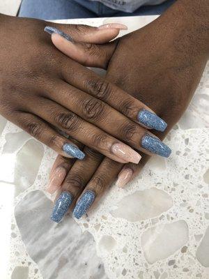 Dip powder done by princess nails Medford