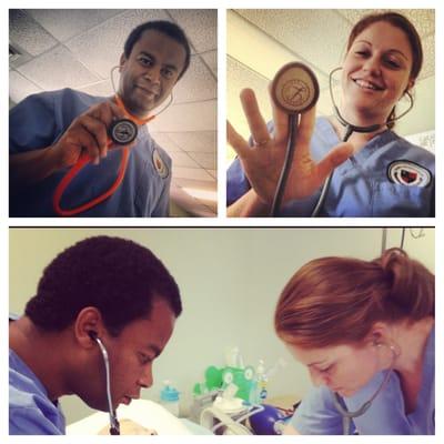 Students learning in the lab.