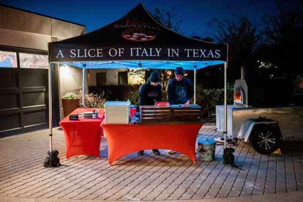 Nocco's Catering Brings the wood fired oven right to your guests!