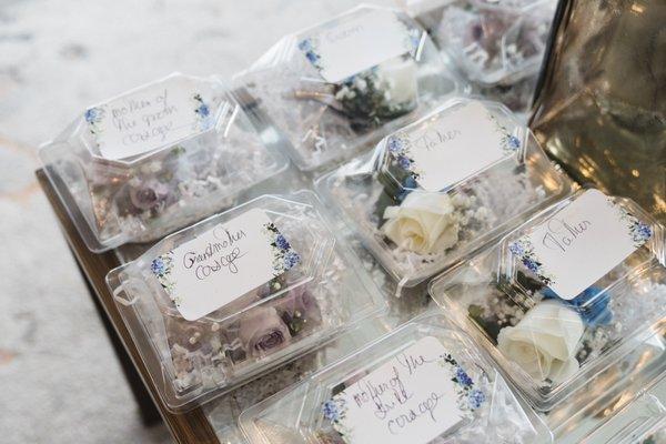 Corsages and boutonnières