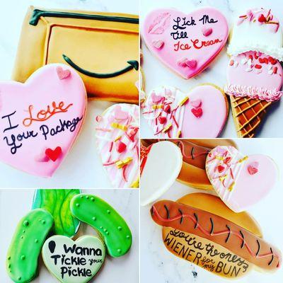 Naughty funny Valentine's Day cookie gift sets