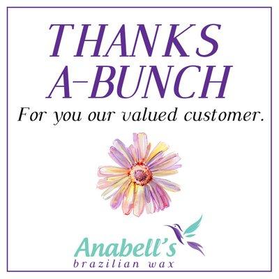 Thanks-a-bunch. For your our valued customer.