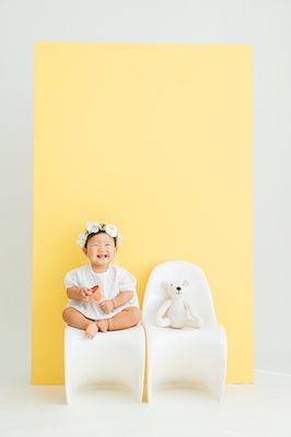 Loved this yellow backdrop!