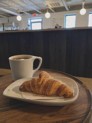 Americano and croissant