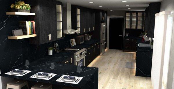 modern black cabinet design