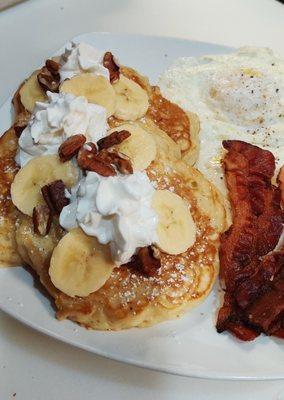 Saturday Brunch, Banana Nut Pancakes