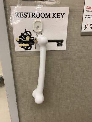 The new restroom key (update from previous reviewer)