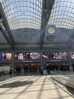 The newly renovated Penn Station/Amtrak