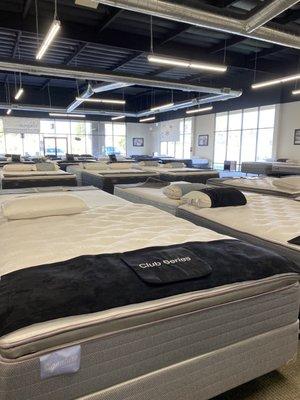 Very open store with many beds to compare!