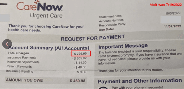 CareNow Urgent Care of Spring TX is a SCAM