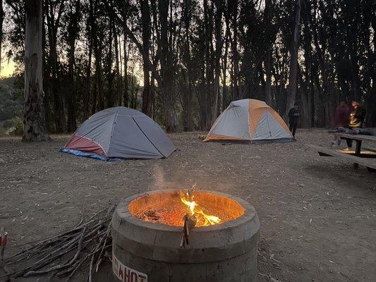 This is some of our camping activities with some of our Libre youth  at Lake Chabot.