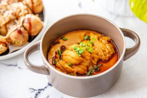 Homemade Chawan Mushi with Sakanaya's Fresh Uni