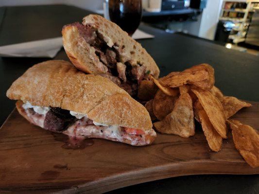 Mediterranean Steak Sandwich