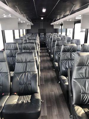 Interior 36 passenger bus