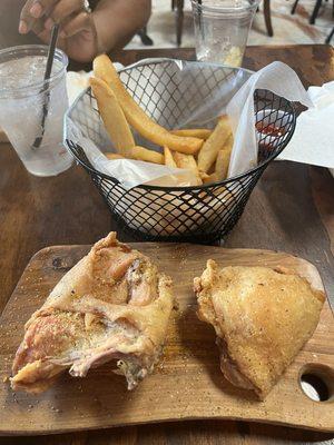 2 PC Fried Chicken and fries