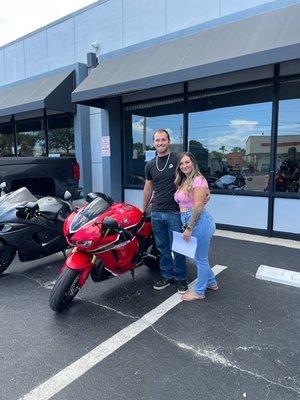 Congrats on that 2018 Honda CBR 600RR Brent! You might see him out in the Acreage tearin it up!