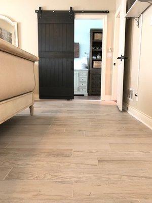 Beautiful Porcelain tile wood image planks..super durable.