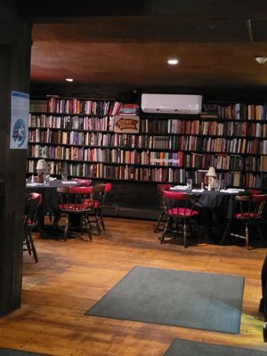 Books from floor to ceiling. After all, it is the Library.