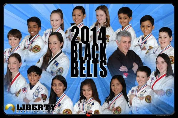 The Black Belts of Liberty Martial Arts.