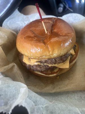 Double cheese burger $10