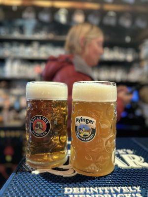 Amazing German beers. (They're so BIG!)