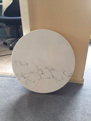 18" quartz round for a table cut by Conrad