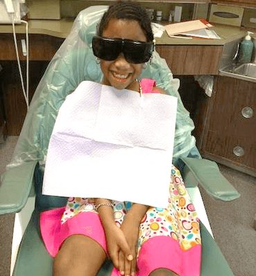 Some of our patients choose to embrace the sunglasses look!