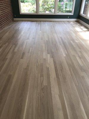 White oak finished in place in a Matte Finish!