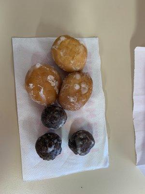 Chocolate munchkins the size of marbles