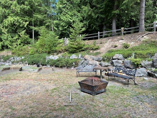 Horseshoes and Firepit at the Adult Center