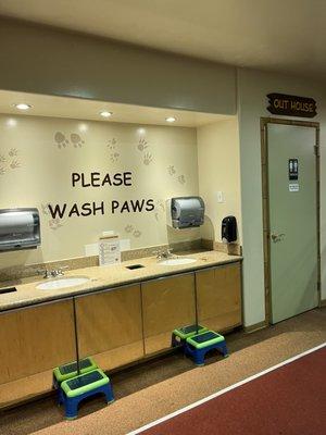 Bathroom and hand wash stations