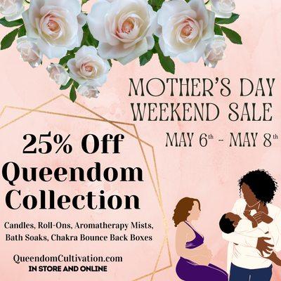 25% off Mother's Day sale! Through May 8th, 2022!