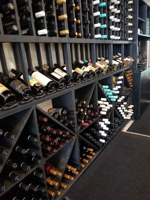 Choices,  choices... broad wine selection!