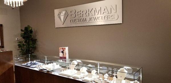 Inside Berkman Custom jewelers.