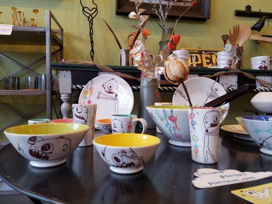 Lollipop Pottery from Perrysburg, Ohio makes some of our most fun and kooky ceramics! Check out those zombies!