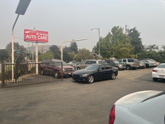 Side view of main entrance (car serviced)