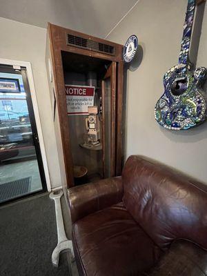 Phone booth, likely decorative