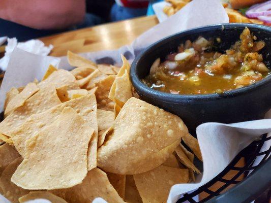 We had already started to dig into the salsa but the appetizer was good