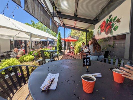 View of outdoor seating