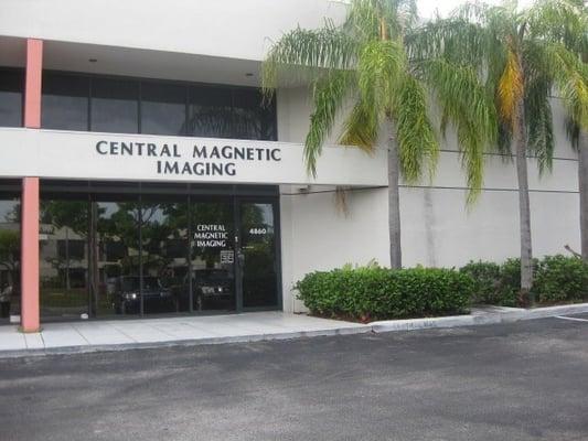 The entrance to CMI South as viewed from the parking lot.