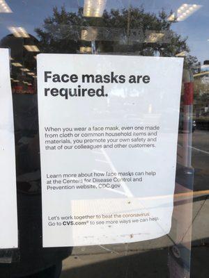 12/14/20-Face masks still required