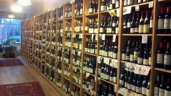 The other main wall of wine.