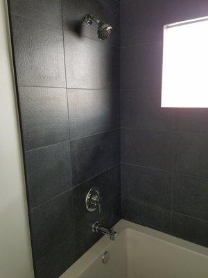 Bathroom remodel done by service tech Quinn