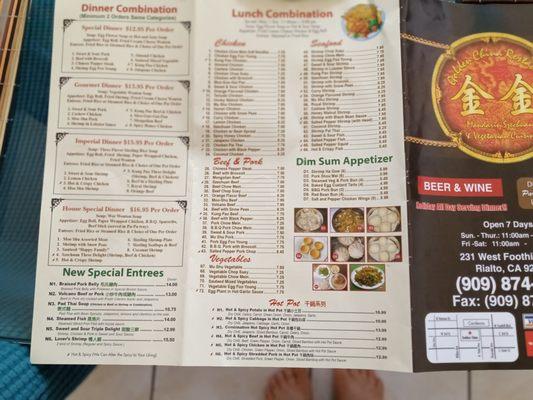 Golden China Restaurant Menu
 Hidden Gem Rialto, ca.
 Not your typical American version Chinese food.