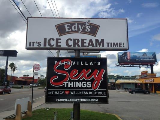 New Sexy Things location! Next to Edy's Ice cream on I-Drive